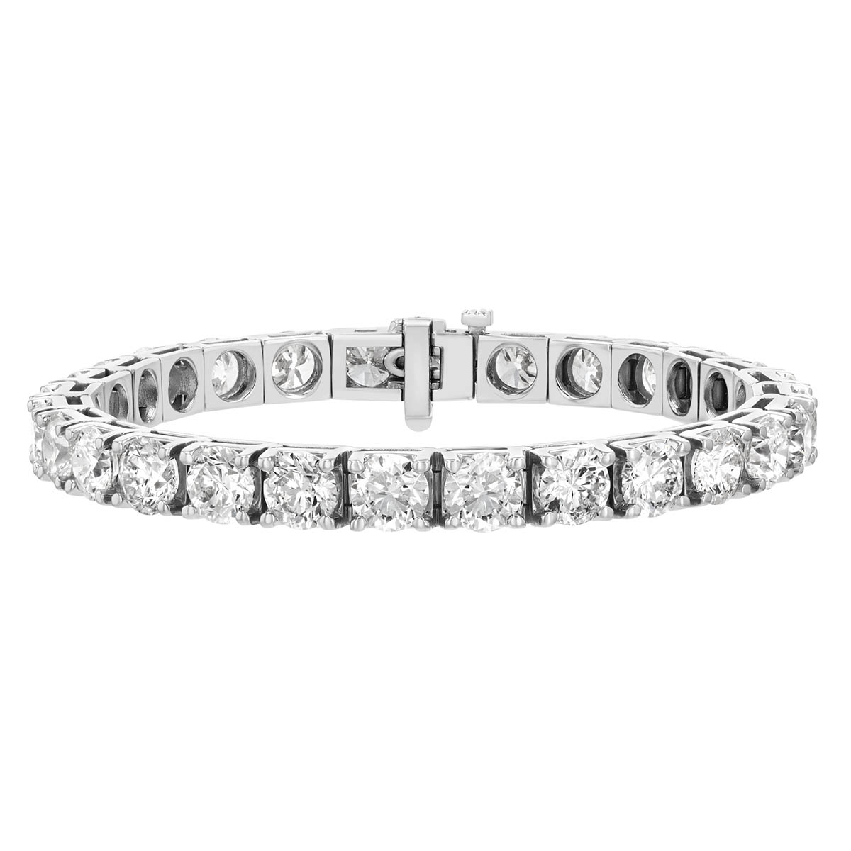 Round Diamond 4 Prong Tennis Bracelet in Platinum, 7