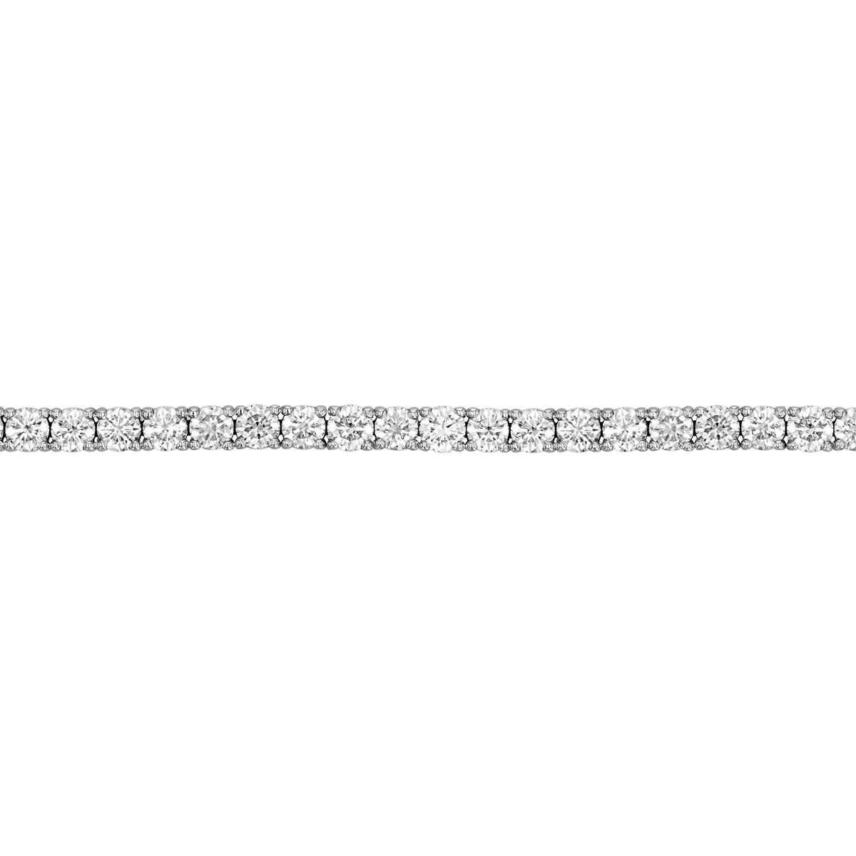 TARA Pearls Round Diamond 4 Prong Tennis Bracelet in White Gold, 7