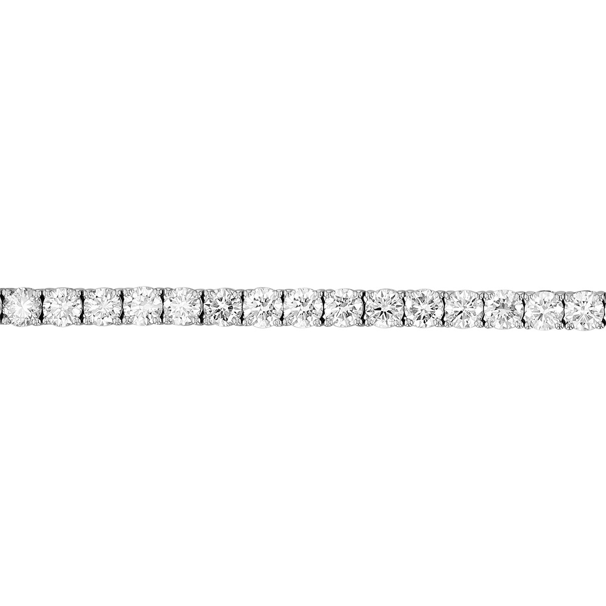 TARA Pearls Round Diamond 4 Prong Tennis Bracelet in White Gold, 7