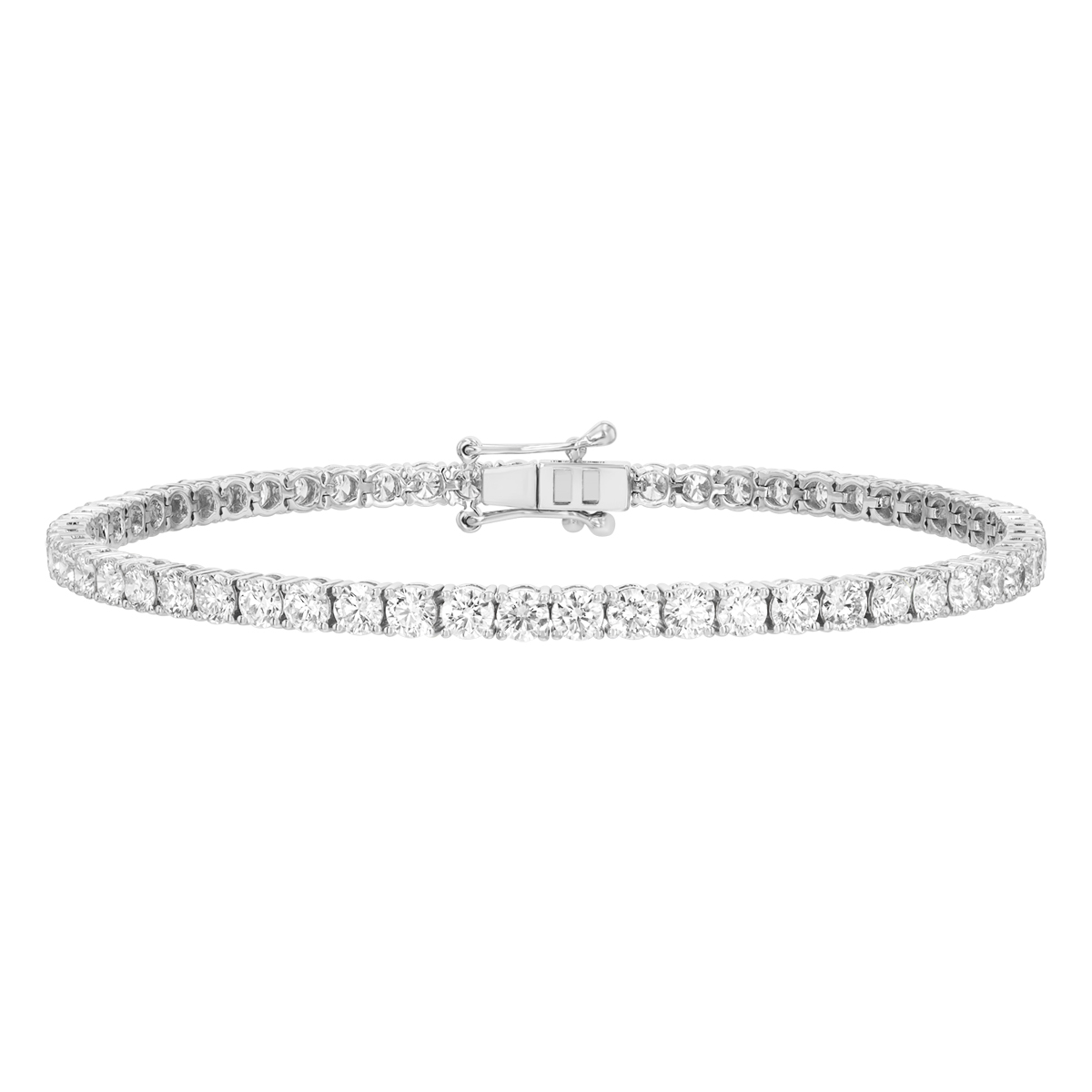 TARA Pearls Round Diamond Tennis Bracelet in White Gold, 7