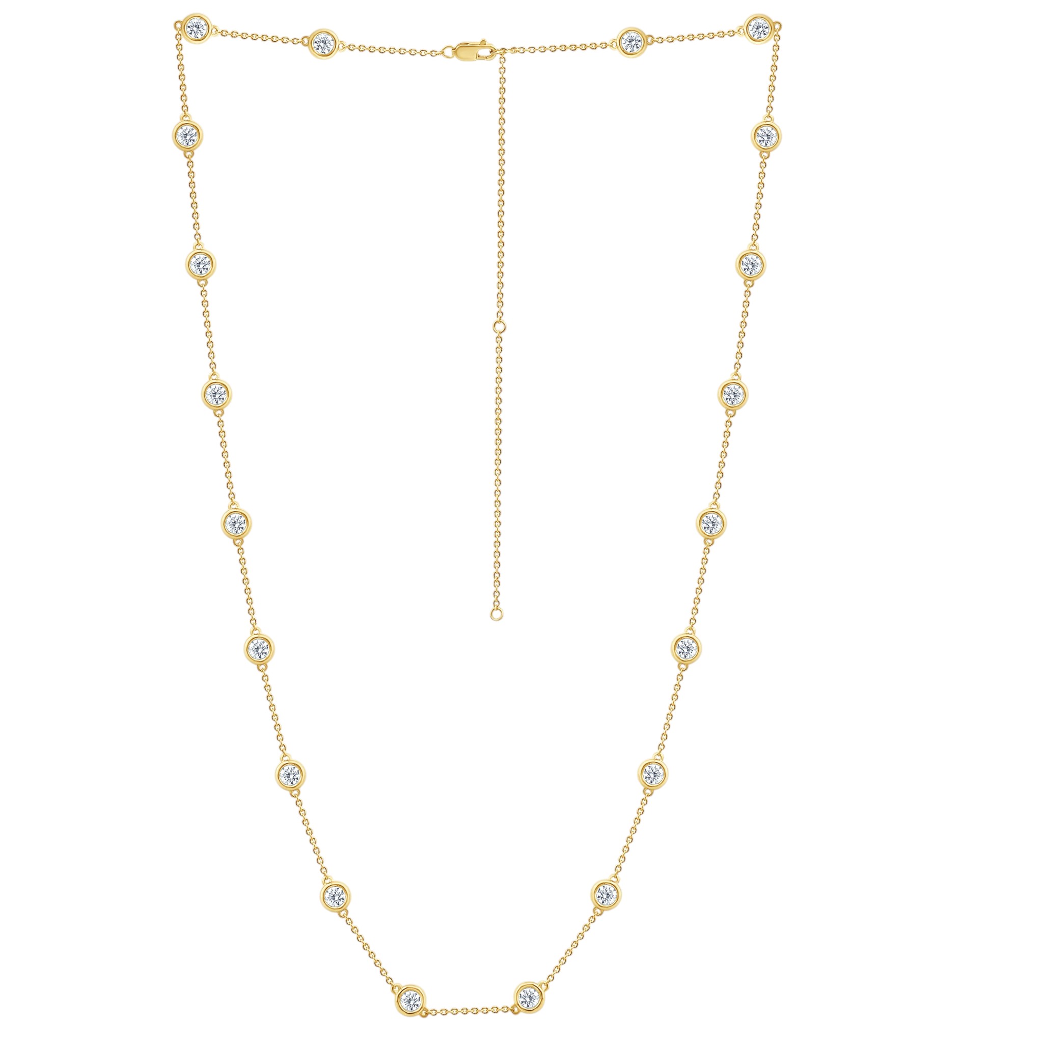 Lab Grown Diamond Station By Yard Necklace, 4 cttw