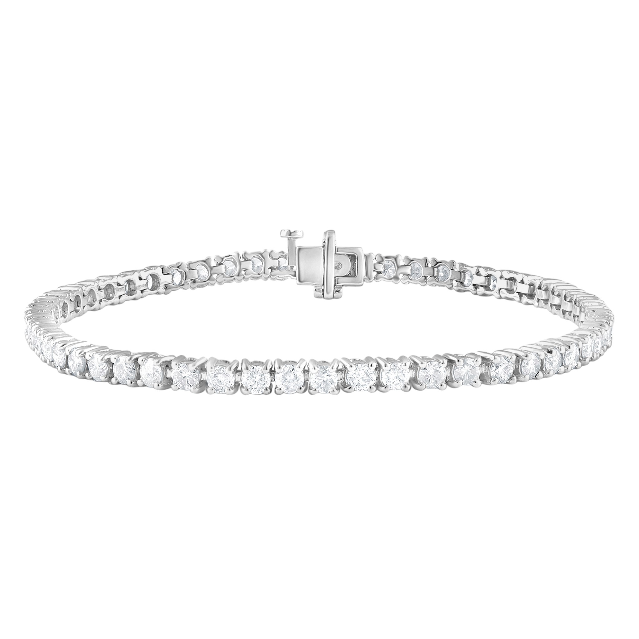 Lab Grown Diamond Tennis Bracelet in 14K White Gold, 5.99 cttw