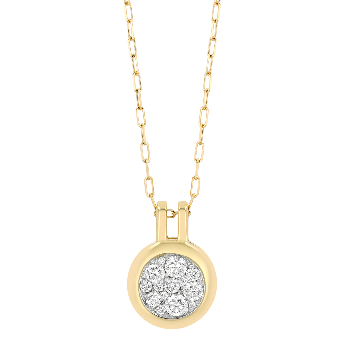 Frederic Sage Diamond Cluster Round Pendant in Yellow Gold, 18