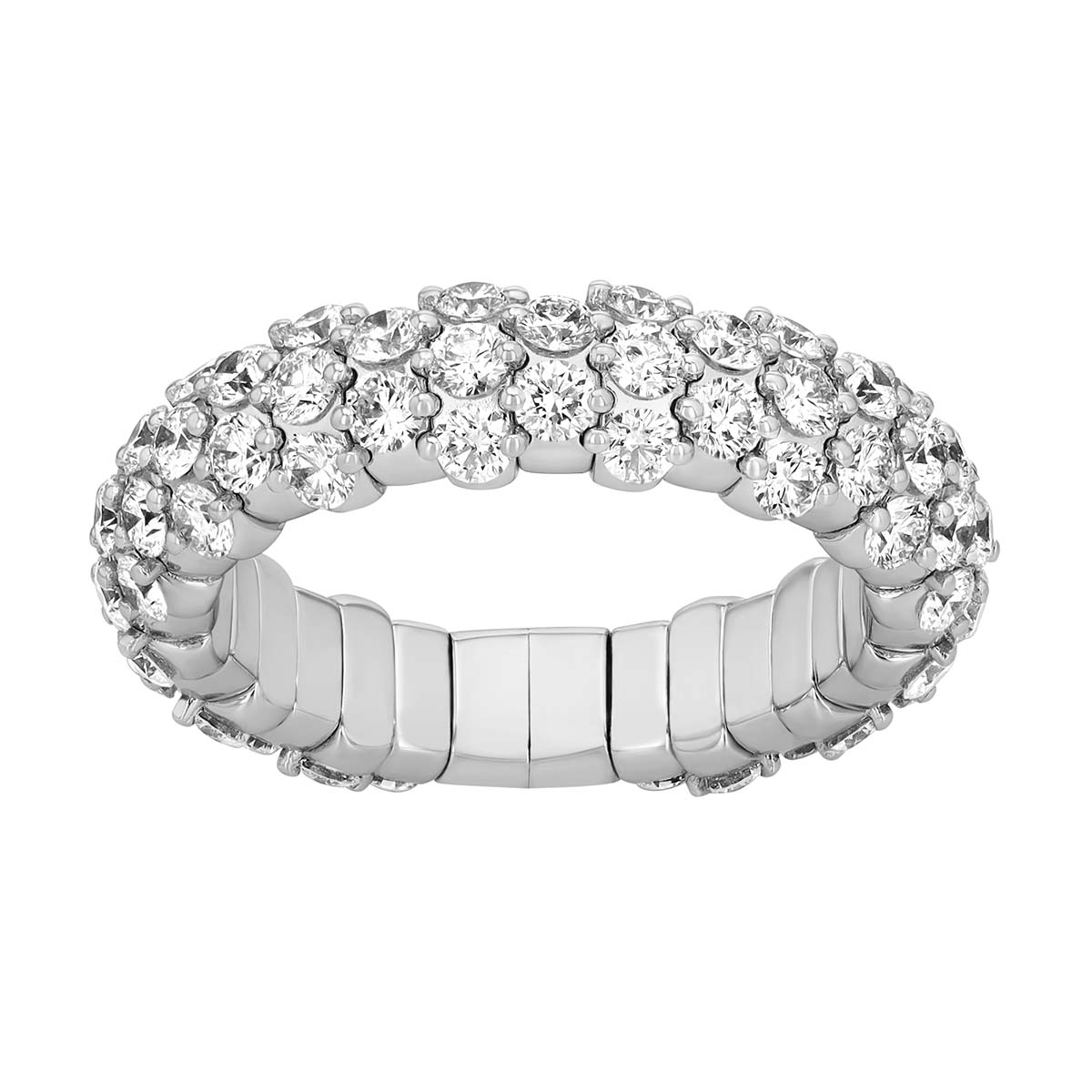 Zydo Collection Diamond Pavé Stretch Ring in White Gold