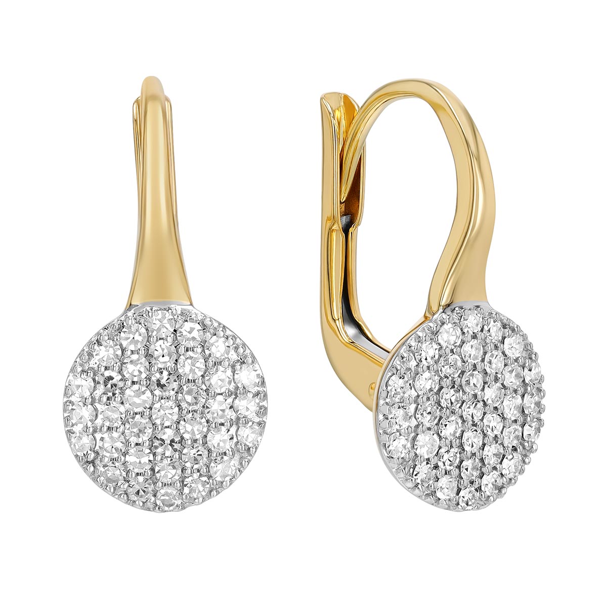 Phillips House Affair Infinity Diamond Pavé Mini Circle Drop Earrings in Yellow Gold, 8 mm