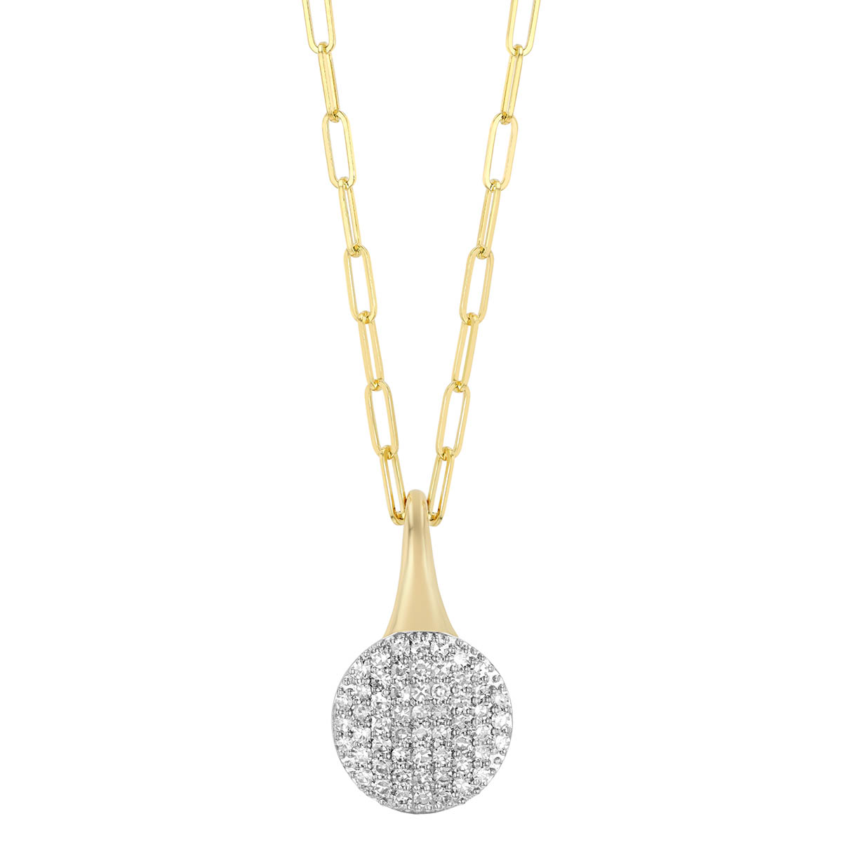 Phillips House Affair Infinity Diamond Pavé Mini Circle Pendant in Yellow Gold, 18