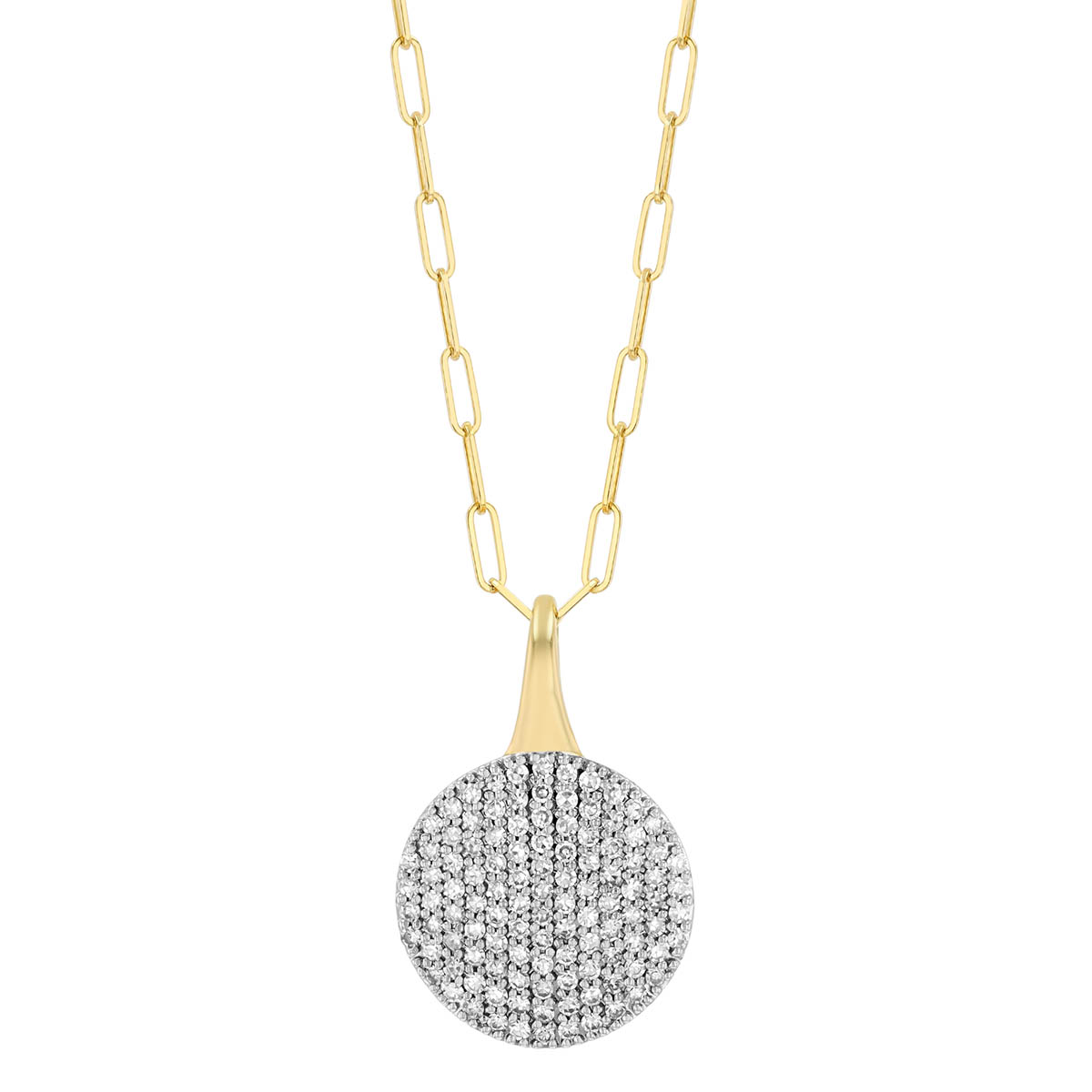 Phillips House Affair Infinity Diamond Pavé Medium Circle Pendant in Yellow Gold, 18