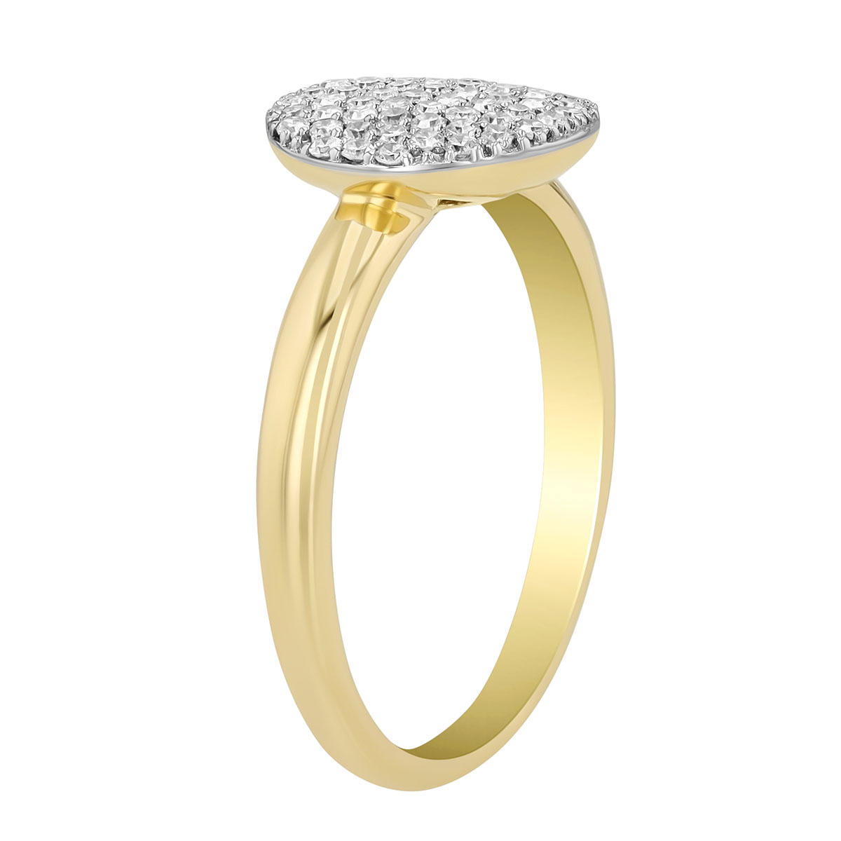 Phillips House Affair Infinity Diamond Pavé Mini Circle Ring in Yellow Gold