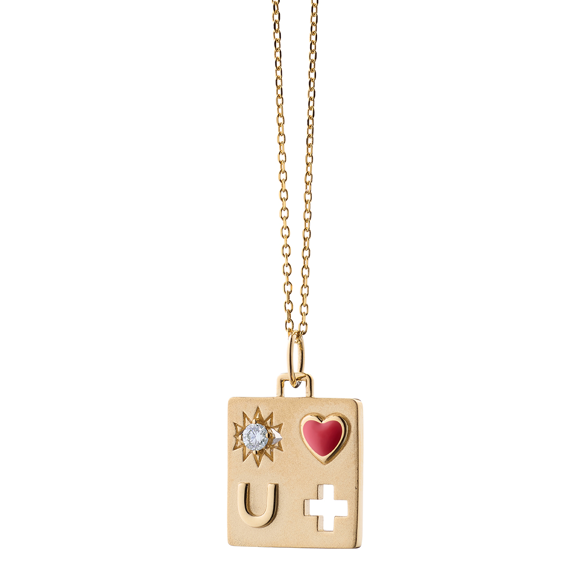 Monica Rich Kosann Diamond & Red Enamel 