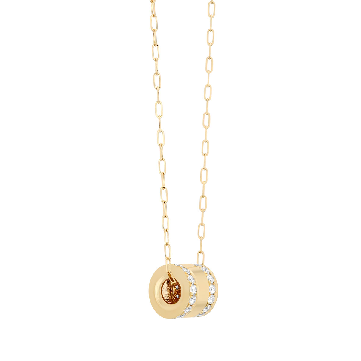 Frederic Sage Diamond Rondel Pendant in Yellow Gold, 18