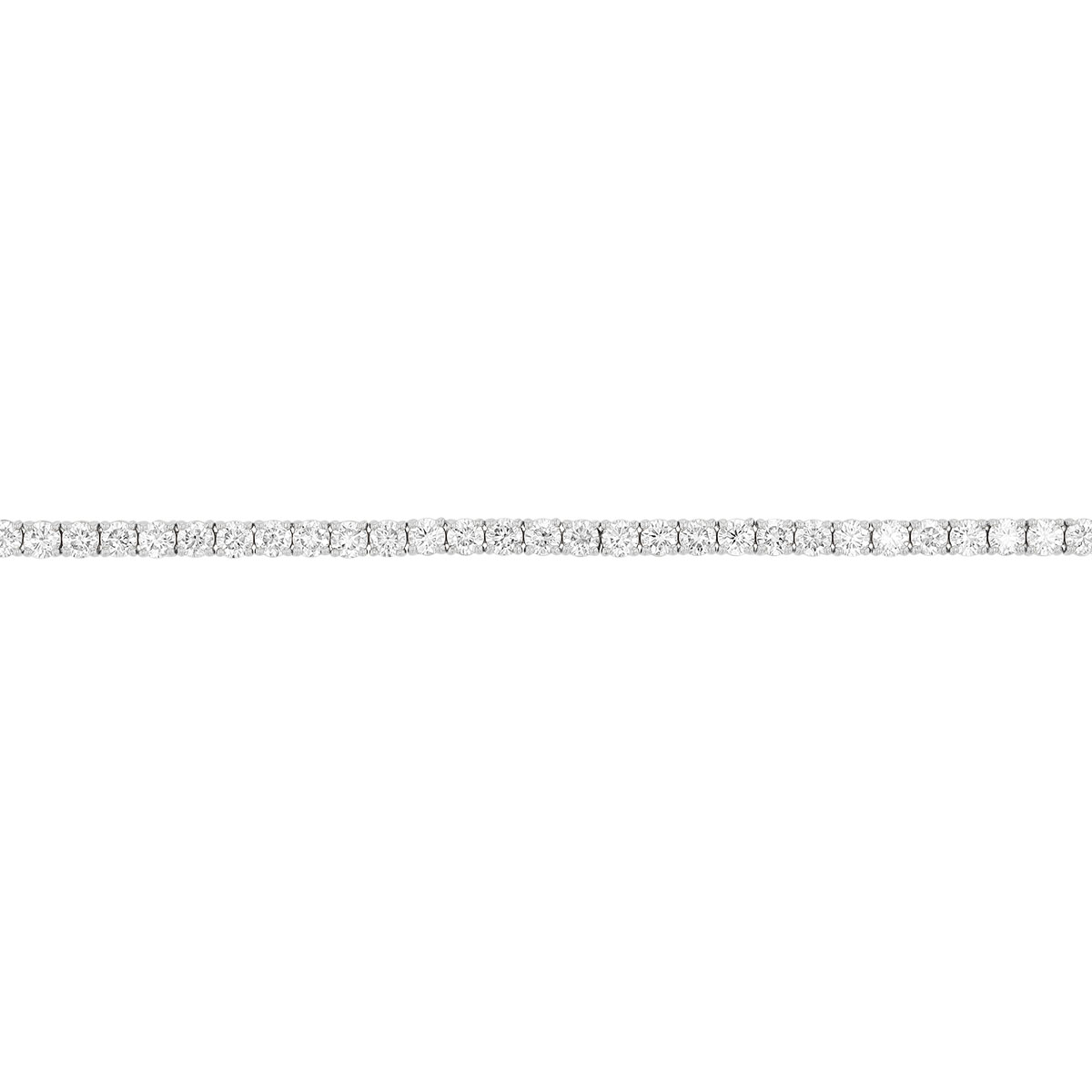 TARA Pearls Round Diamond 4 Prong Tennis Bracelet in White Gold, 7