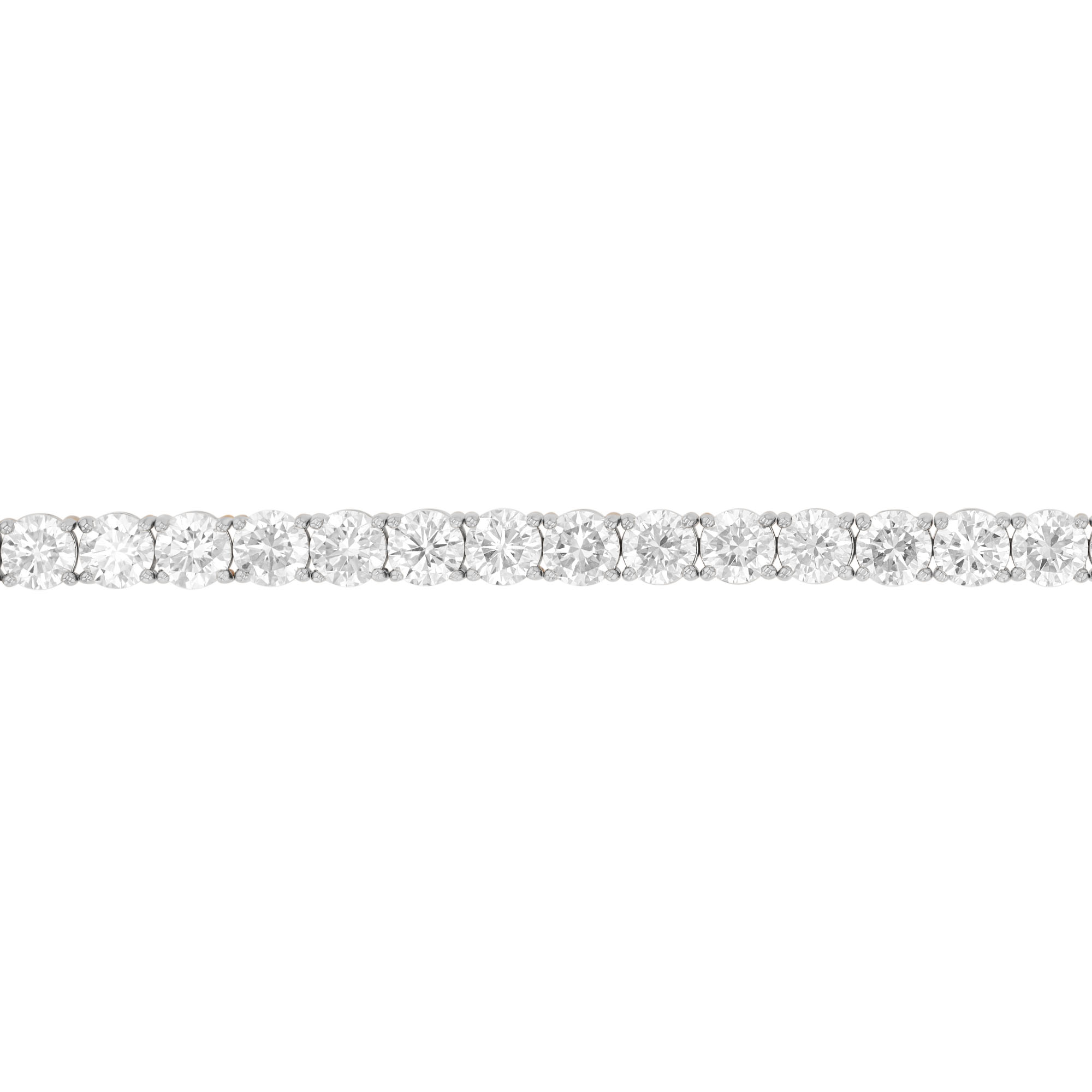 TARA Pearls Round Diamond 4 Prong Tennis Bracelet in White Gold, 7