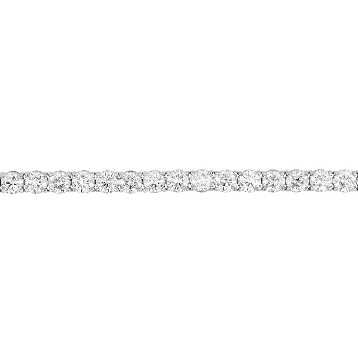 TARA Pearls Round Diamond 4 Prong Tennis Bracelet in White Gold, 7