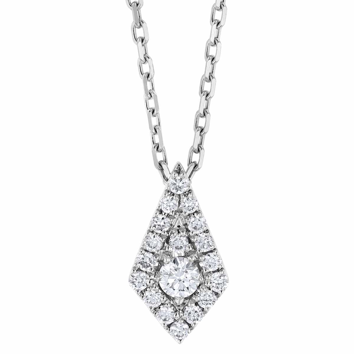 Frederic Sage Diamond Small Kite Pendant in White Gold, 18
