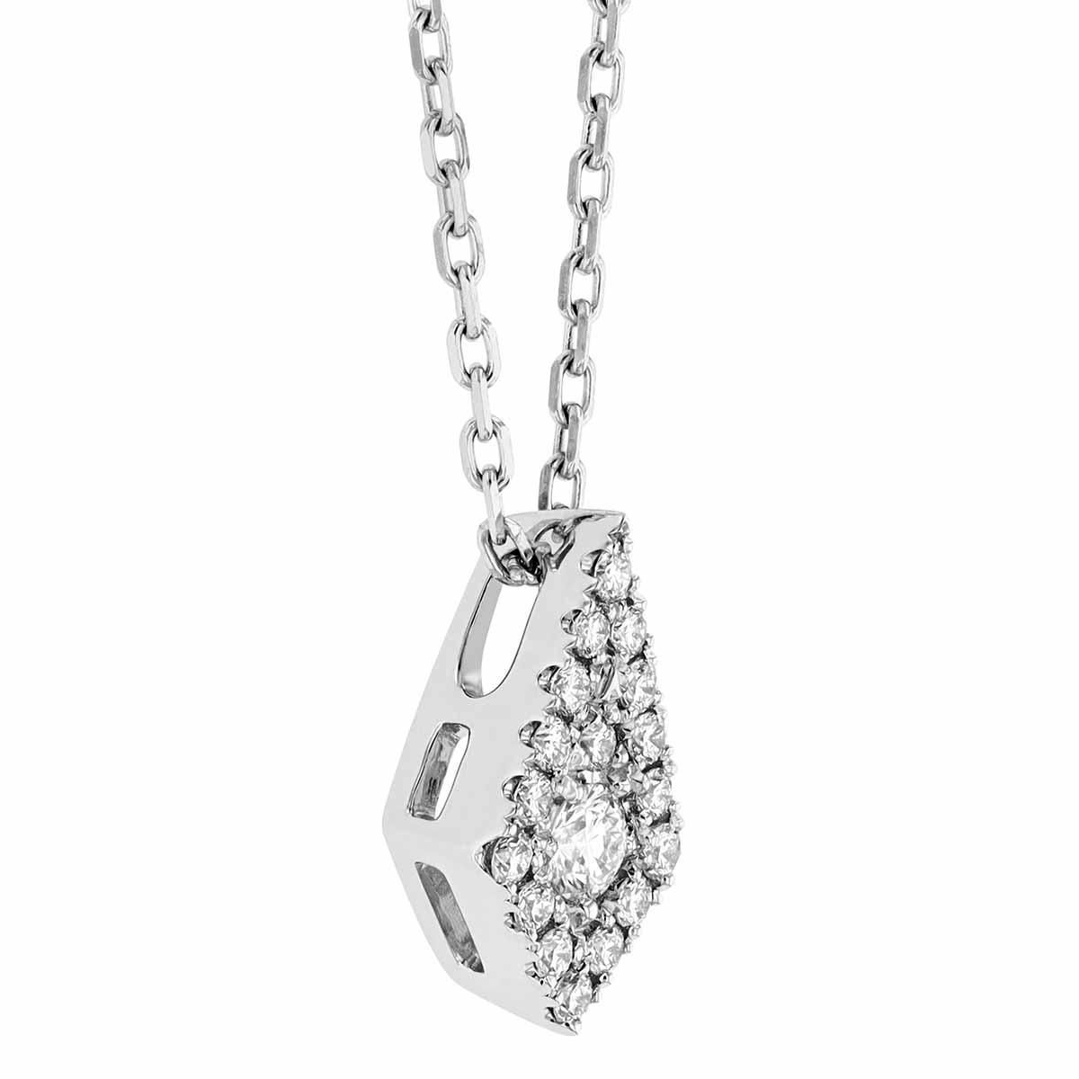 Frederic Sage Diamond Small Kite Pendant in White Gold, 18