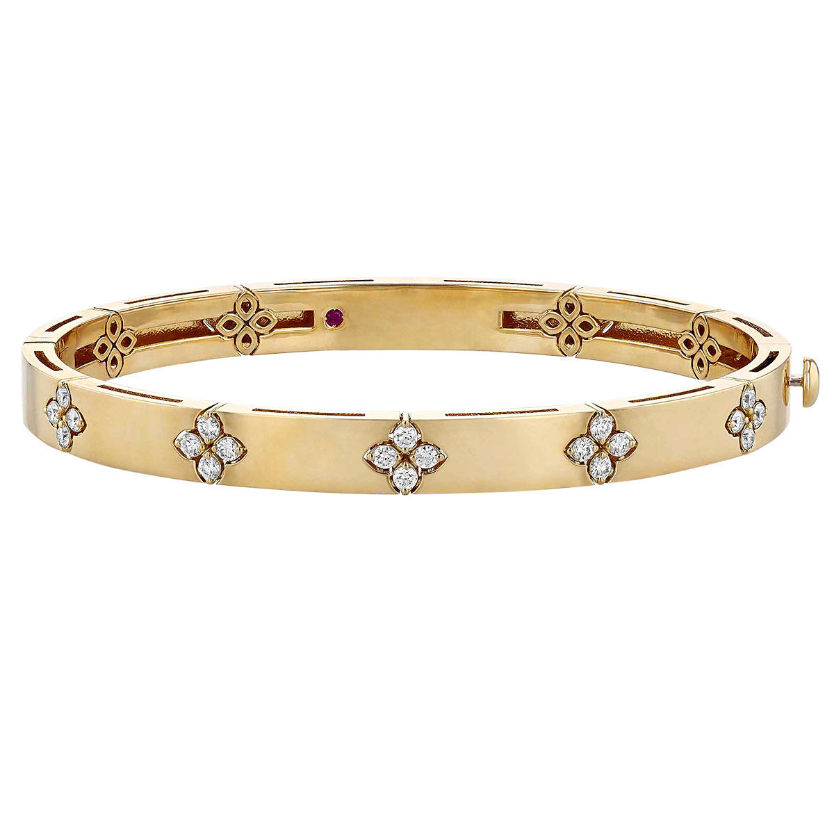 Roberto Coin Love in Verona Diamond Bangle Bracelet in 18K Gold, Medium Width