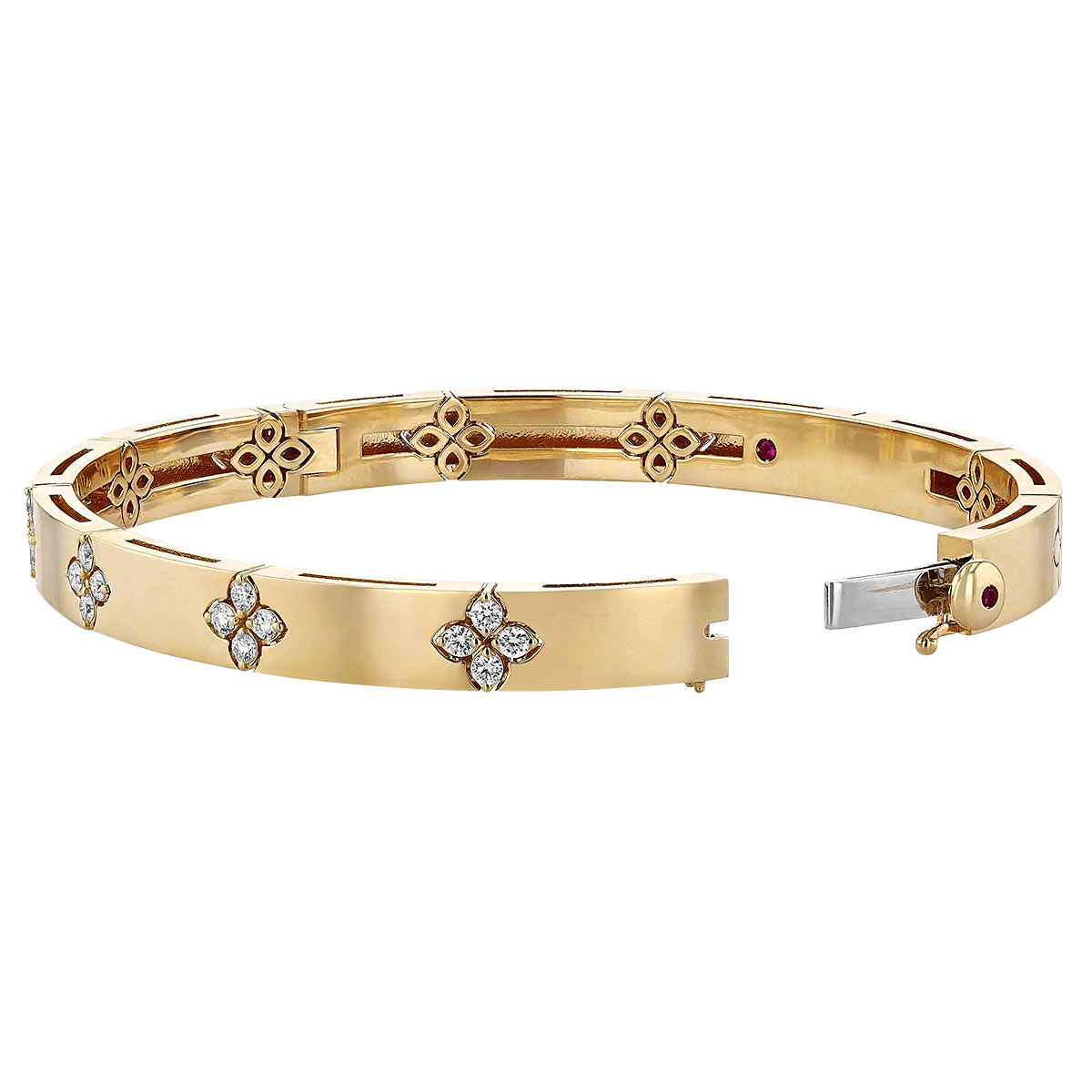 Roberto Coin Love in Verona Diamond Bangle Bracelet in 18K Gold, Medium Width