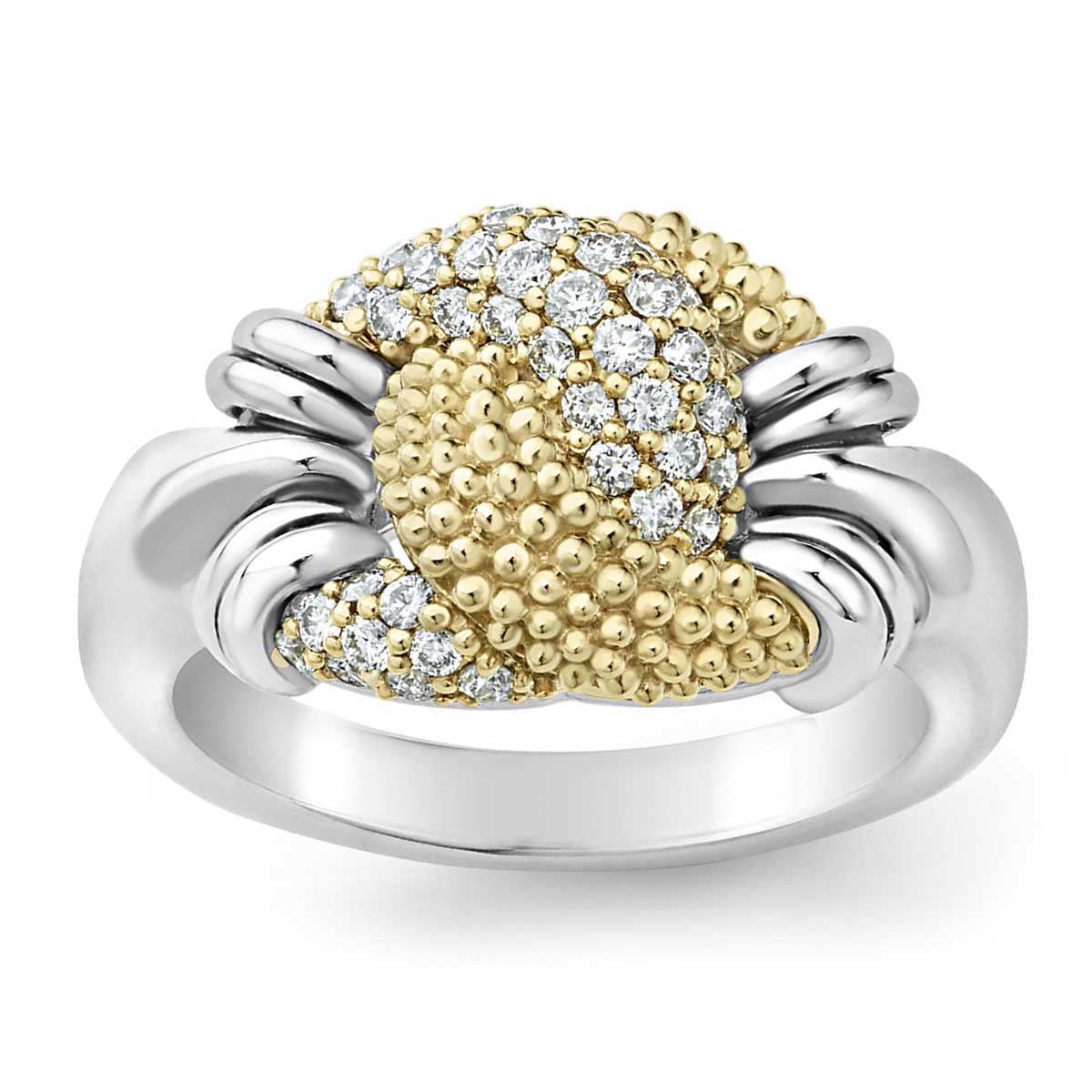 LAGOS Caviar Lux Small Caviar Diamond Knot Ring, Size 7