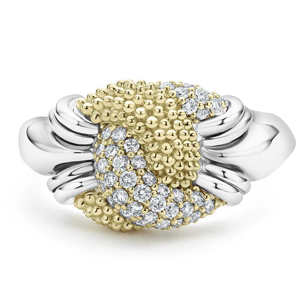 LAGOS Caviar Lux Small Caviar Diamond Knot Ring, Size 7