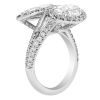 J.B. Star Twogether Oval & Pear Shaped Diamond Halo Bypass Ring in Platinum