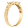 Marquise Diamond Flower & Flush Set Diamond Ring in Yellow Gold
