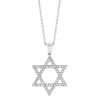 Diamond Star of David Pendant in White Gold