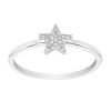 Diamond Pavé Star Ring in White Gold