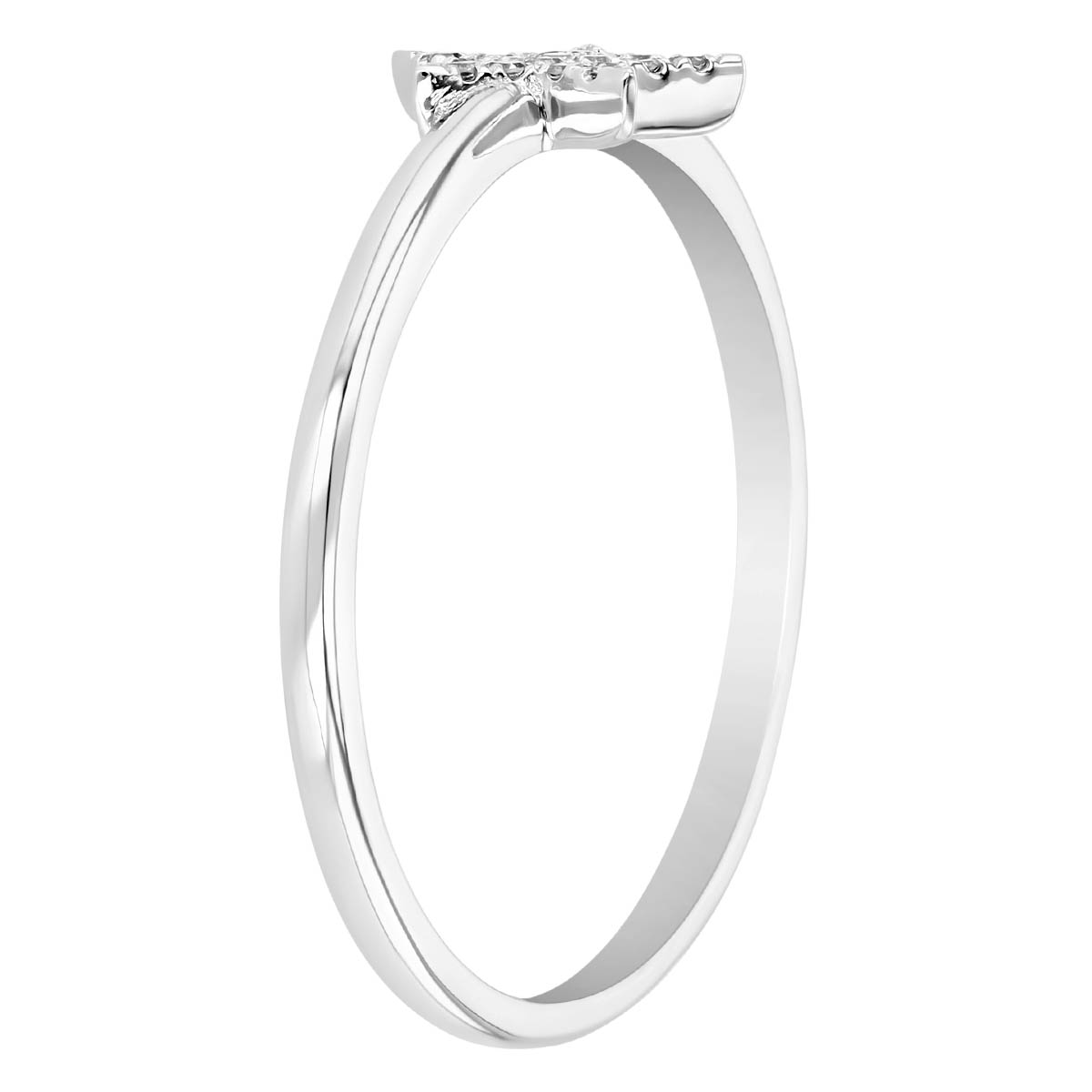 Diamond Pavé Star Ring in White Gold