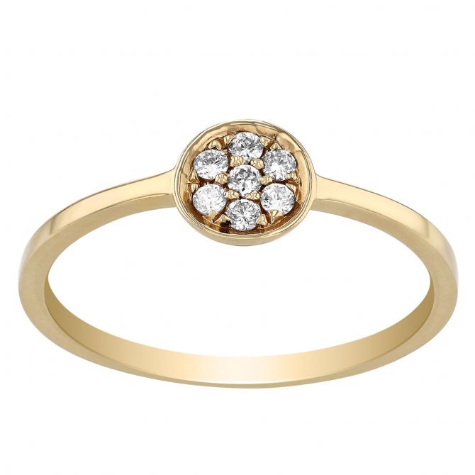 Bezel cluster ring sale