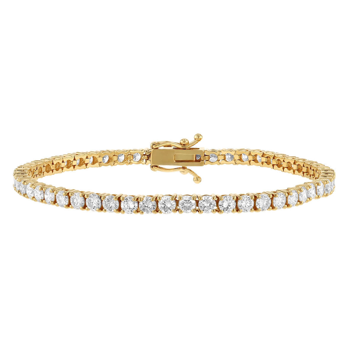 Diamond 4 Prong Tennis Bracelet in Yellow Gold, 6.00 cttw | Borsheims