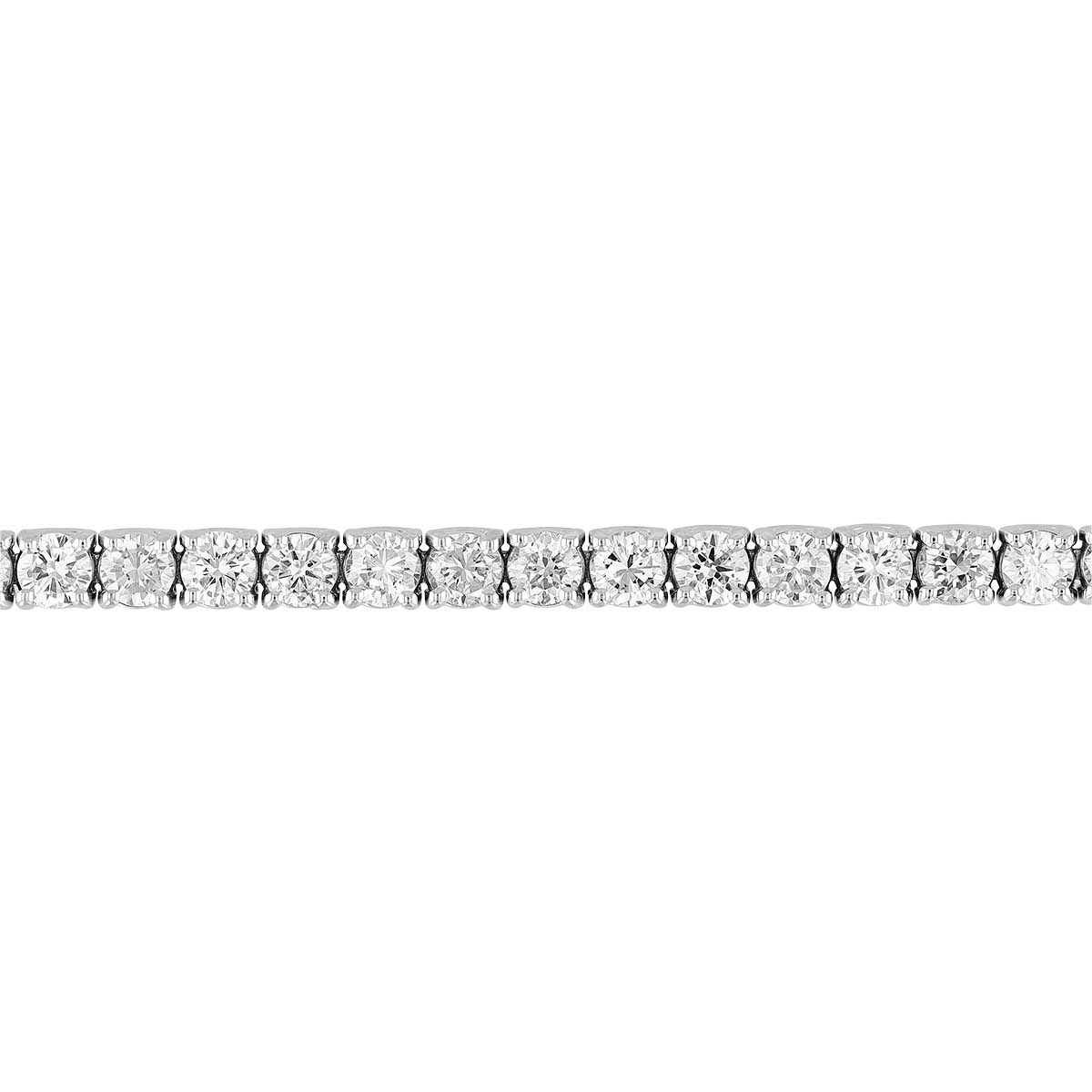Diamond 4 Prong Tennis Bracelet in White Gold, 6.55 cttw