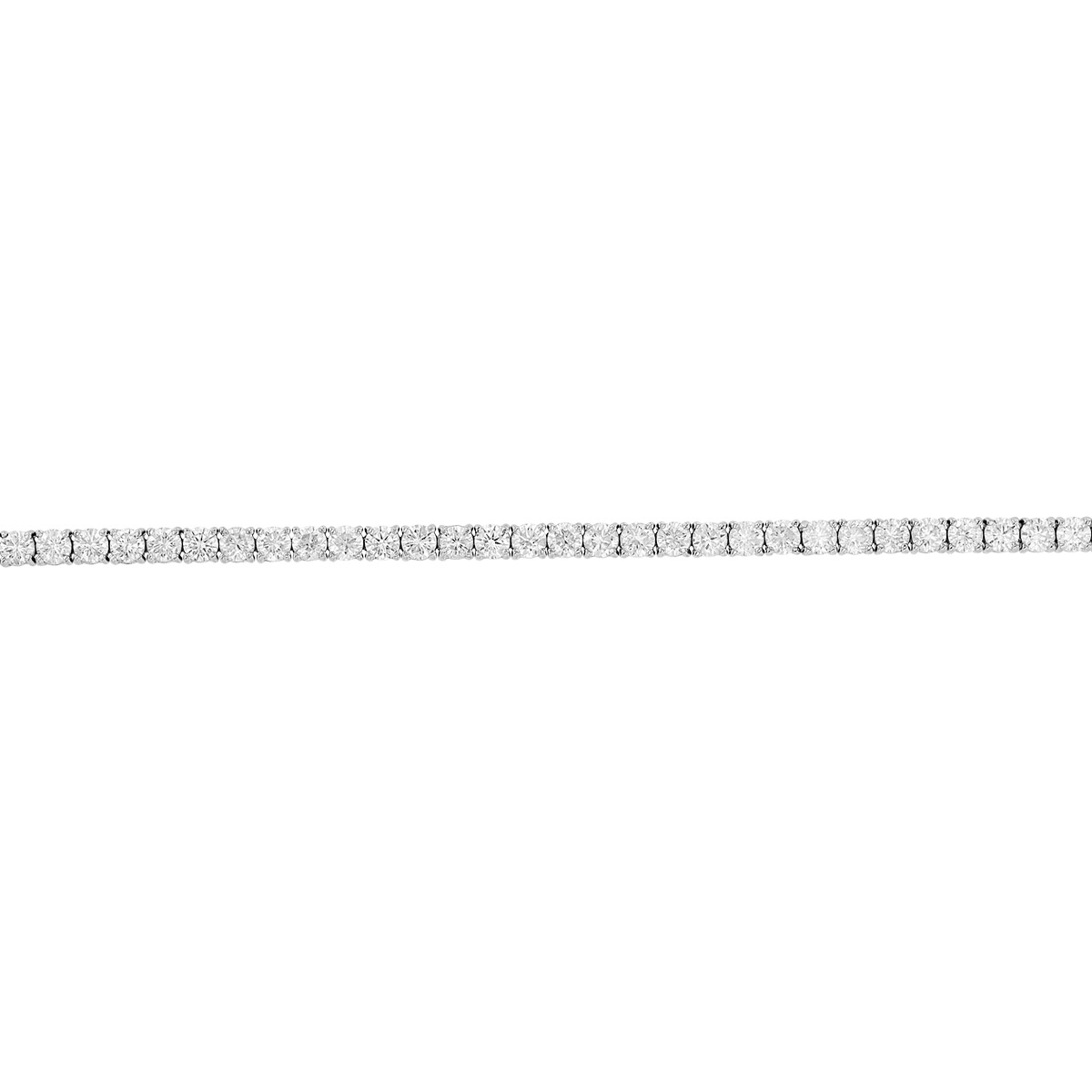 Round Diamond 4-Prong Tennis Bracelet in White Gold, 8.36 cttw