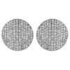 Phillips House Affair Infinity Diamond Pavé Disc Stud Earrings in Yellow Gold
