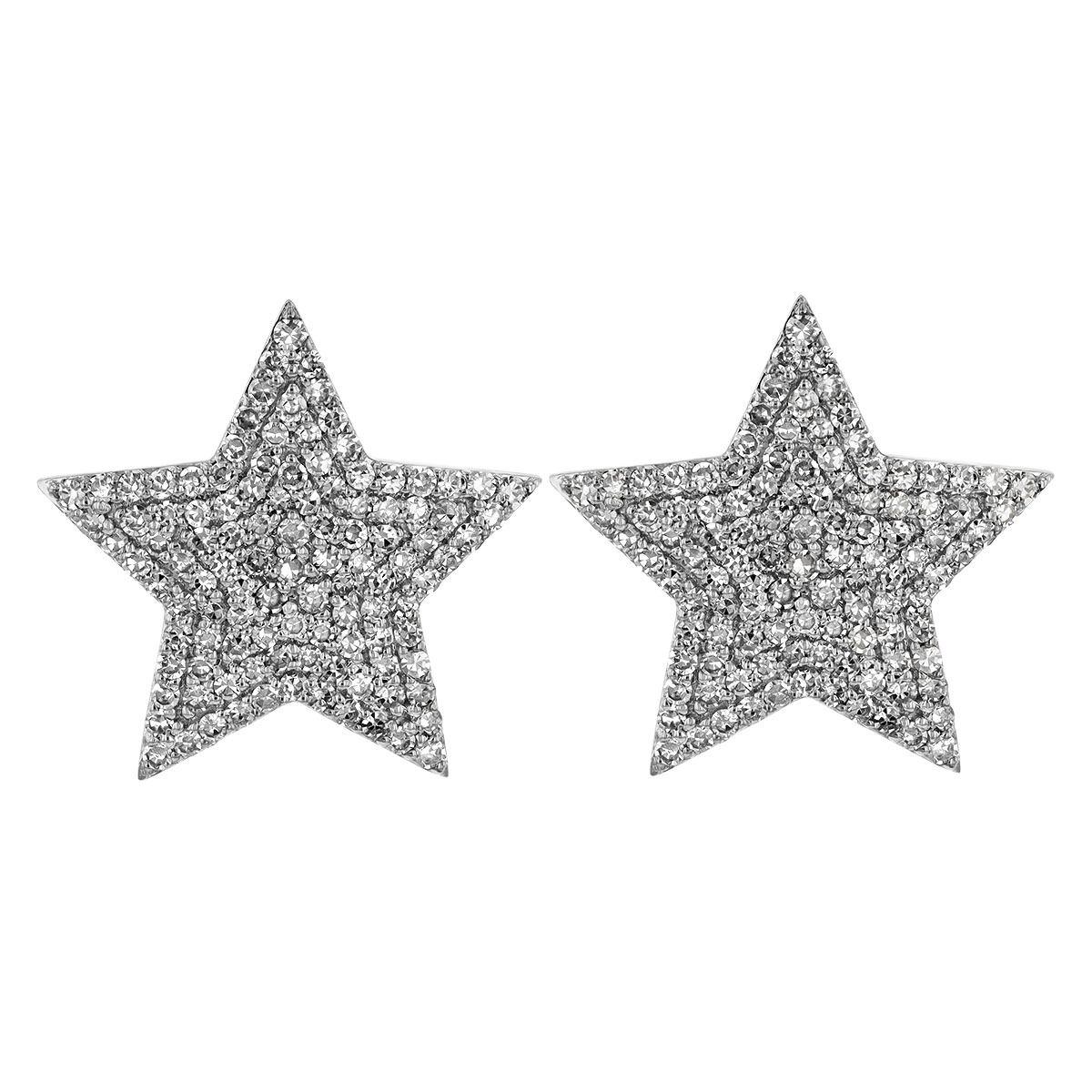 Phillips House Affair Infinity Diamond Pavé Large Star Stud Earrings in Yellow Gold