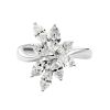 Diamond Floral Cluster Ring in White Gold