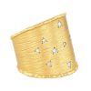 Marika Flush Set Diamond Scatter Wide Band Ring in Yellow Gold