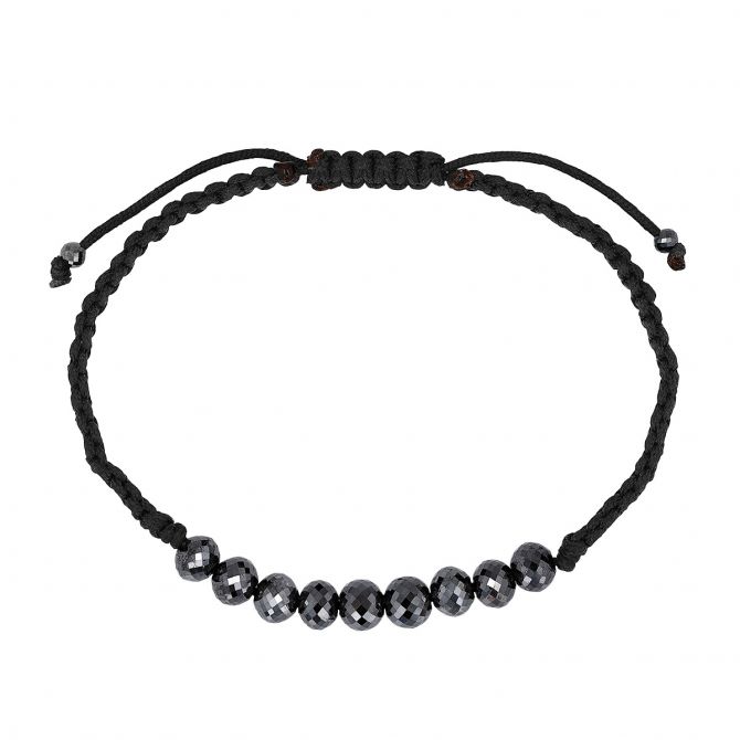 TARA Pearls Black Diamond Bead Cord Bracelet, 7.5"