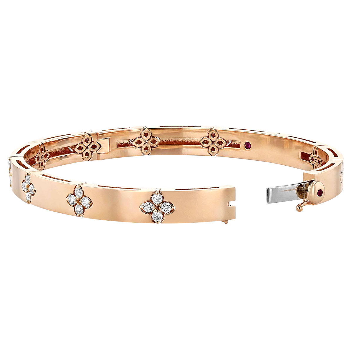 Roberto Coin Love in Verona Diamond Bangle Bracelet in 18K Gold, Medium Width
