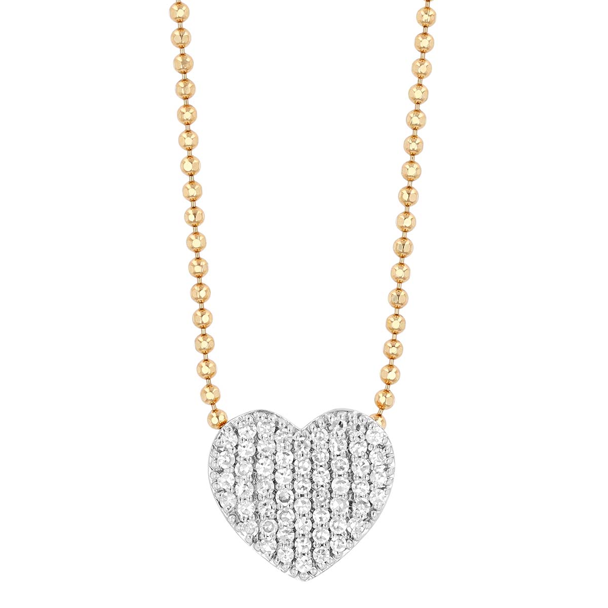 Phillips House Infinity Diamond Pavé Heart Pendant in Two Tone, 18