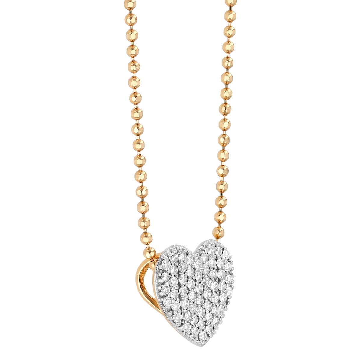 Phillips House Infinity Diamond Pavé Heart Pendant in Two Tone, 18