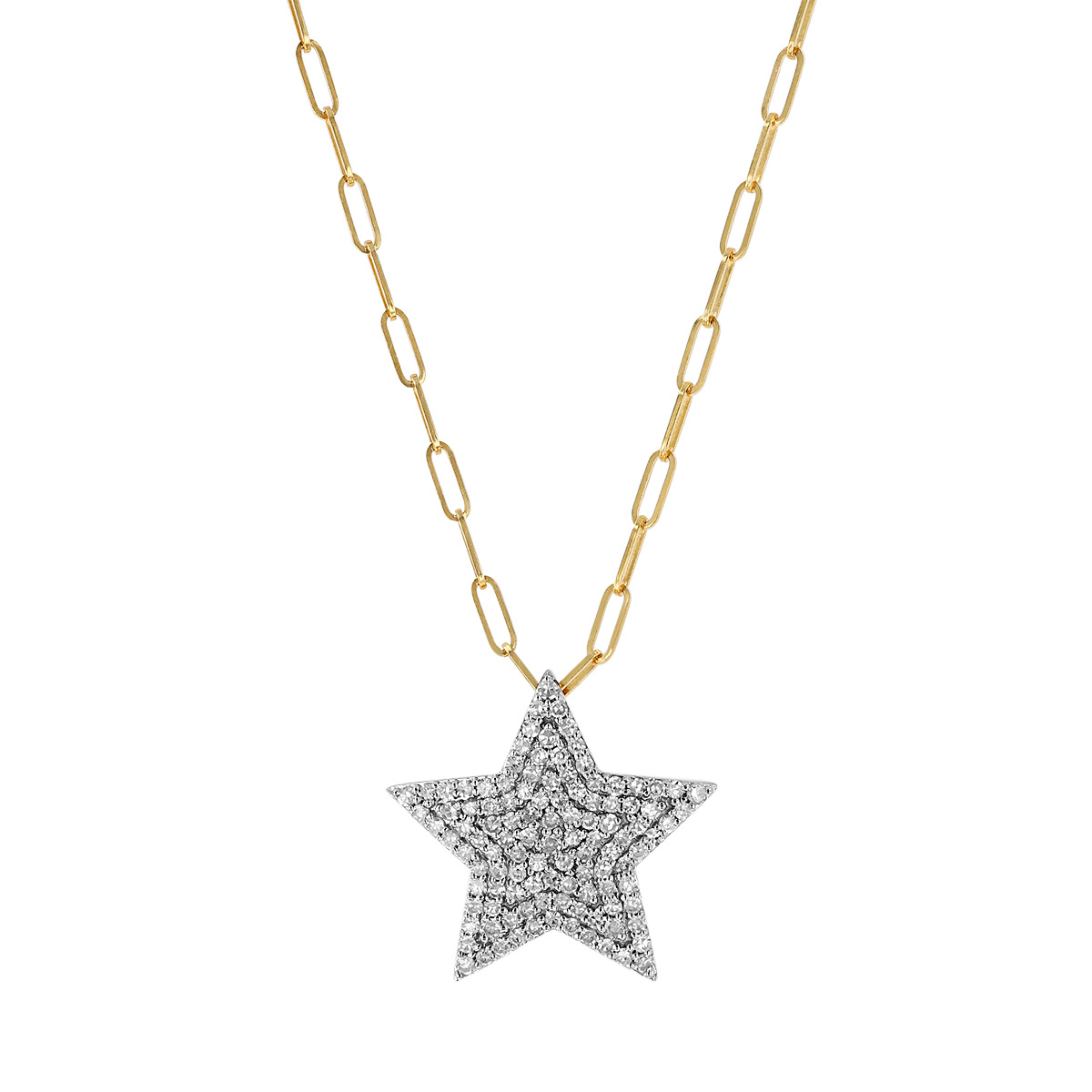 Phillips House Affair Diamond Pavé Star Pendant in White & Yellow Gold, 18