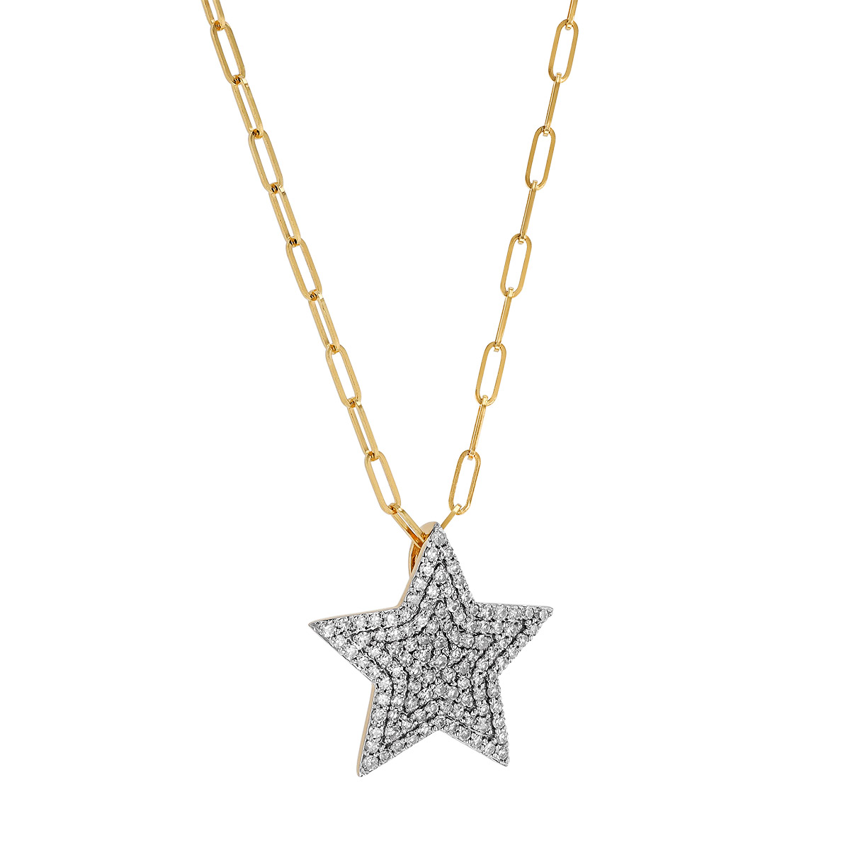 Phillips House Affair Diamond Pavé Star Pendant in White & Yellow Gold, 18