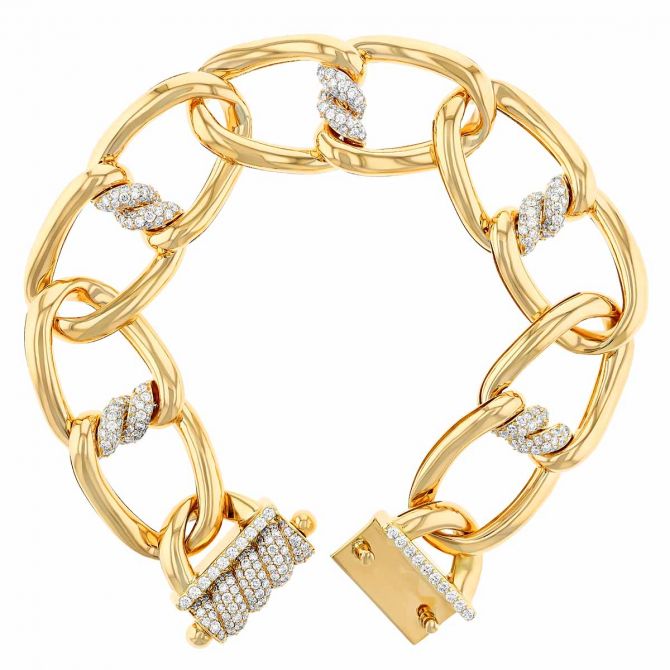 Dochais 18K Gold Plated Chain Bracelet for Women, India | Ubuy