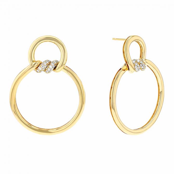 Twisted circle drop on sale earrings