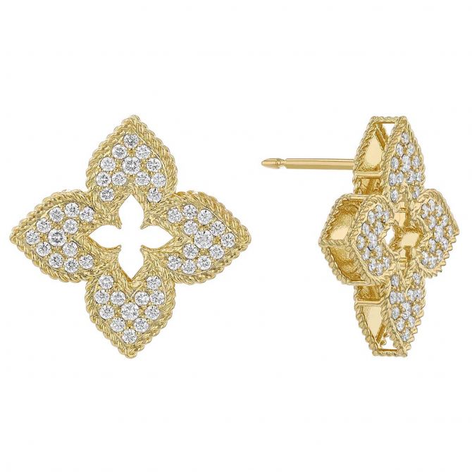 Roberto Coin Venetian Princess Petite Flower Diamond Pavé