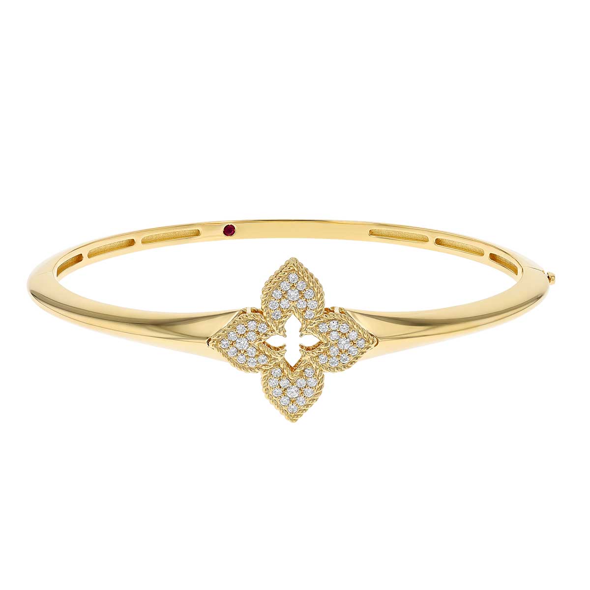 Roberto Coin Venetian Princess Diamond PavÃ© Flower Bangle Bracelet in ...