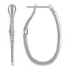 Diamond Inside Out Hoop Earrings in White Gold, 0.20 cttw