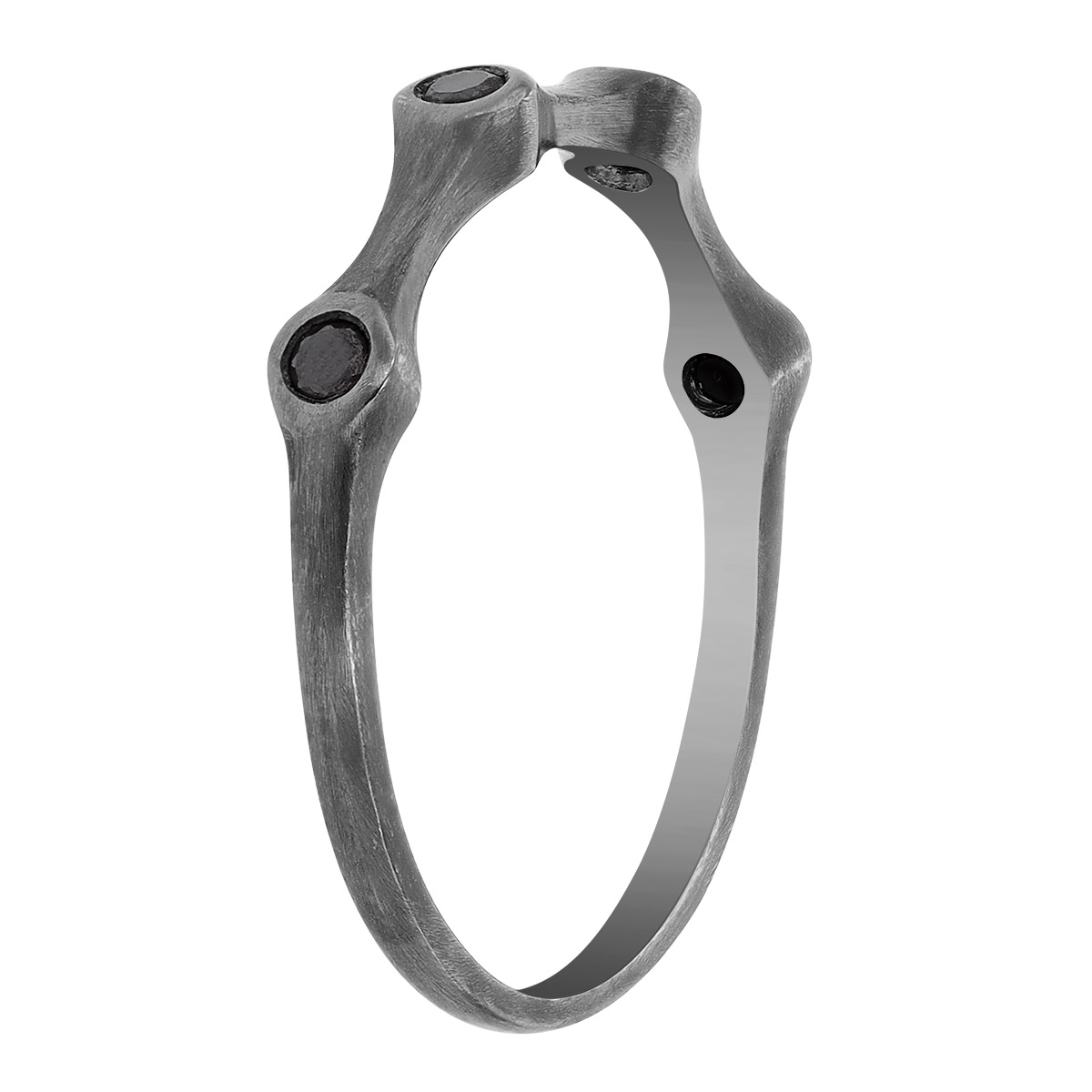 Black Diamond Station Ring in Black Rhodium