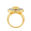 Gurhan Amulet Diamond Circle Ring in 24K Yellow Gold