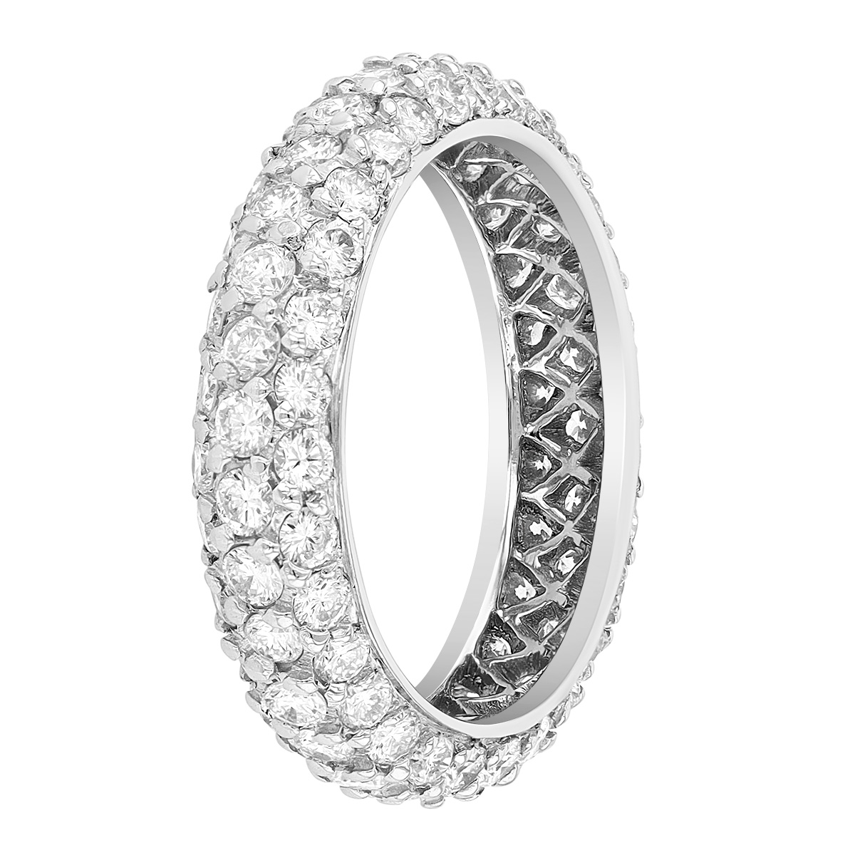 TARA Pearls Diamond Pave Eternity Ring in White Gold